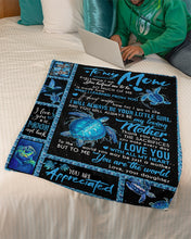 Load image into Gallery viewer, Blue Turtle Gift For Mom I Love You Will All My Heart Fleece Blanket
