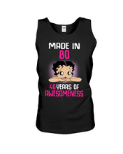 Load image into Gallery viewer, Black Phone Case Made In 80 40 Years In Awesomeness For Friends Unisex Tank Top
