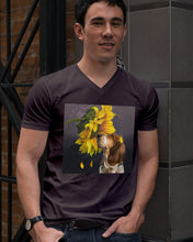 Load image into Gallery viewer, Basset Hound With Sunflower Special Custom Design For Dog Lovers Guys V-Neck
