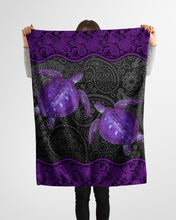 Load image into Gallery viewer, Beautiful Purple Turtle Paisley Pattern Gift For Turtle Lovers Fleece Blanket
