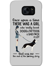 Load image into Gallery viewer, A Girl Really Loved Dogs And Tattoos  Unique Custom Design Phone case
