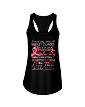 Load image into Gallery viewer, Behind Every Woman With Breast Cancer  Meaningful Gift For Family Ladies Flowy Tank
