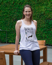 Load image into Gallery viewer, A Girl Really Loved Dogs And Tattoos  Unique Custom Design Ladies Flowy Tank
