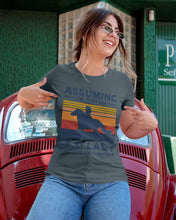 Load image into Gallery viewer, Assuming I'm Just An Old LAdy Was Your First Mistake Retro Vintage Ladies Tee

