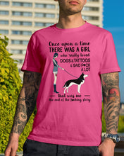 Load image into Gallery viewer, A Girl Really Loved Dogs And Tattoos  Unique Custom Design Guys Tee
