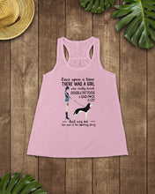 Load image into Gallery viewer, A Girl Really Loved Dogs And Tattoos  Unique Custom Design Ladies Flowy Tank
