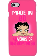 Load image into Gallery viewer, Black Phone Case Made In 80 40 Years In Awesomeness For Friends Phone case

