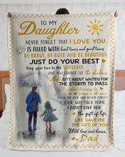 Load image into Gallery viewer, Be Bold And Be Beautiful Dad Gift For Daughter Sherpa Blanket
