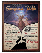 Load image into Gallery viewer, Always Be With You Loving Deer Mystery Husband Gift For Wife Fleece Blanket
