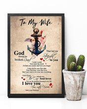 Load image into Gallery viewer, Anchor God Blessed The Broken Road Gift For Wife Vertical Poster
