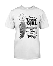 Load image into Gallery viewer, A Granddaughter To A Grandpa With Wings Handheld Gift For Granddaughter Guys Tee
