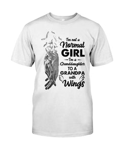 A Granddaughter To A Grandpa With Wings Handheld Gift For Granddaughter Guys Tee