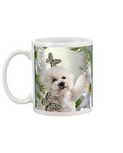 Load image into Gallery viewer, Bichon Frise With Butterflies Simple Custom Design  For Dog Lovers Mug
