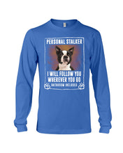 Load image into Gallery viewer, Boston Terrier Personal Stalker St. Patrick's Day Printed Mug Unisex Long Sleeve
