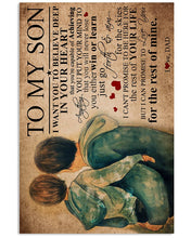 Load image into Gallery viewer, Believe Deep In Your Heart Dad Gift For Son Vertical Poster
