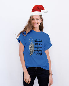 A Granddaughter To A Grandpa With Wings Handheld Gift For Granddaughter Guys Tee