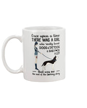 Load image into Gallery viewer, A Girl Really Loved Dogs And Tattoos  Unique Custom Design Mug
