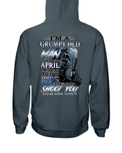 Load image into Gallery viewer, April Grumpy Old Man Will Shoot You Trending For Birthday Gift Hoodie
