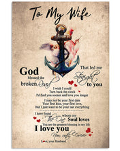 Load image into Gallery viewer, Anchor God Blessed The Broken Road Gift For Wife Vertical Poster
