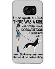 Load image into Gallery viewer, A Girl Really Loved Dogs And Tattoos  Unique Custom Design Phone case
