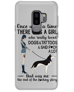 A Girl Really Loved Dogs And Tattoos  Unique Custom Design Phone case