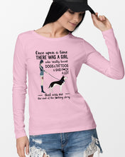 Load image into Gallery viewer, A Girl Really Loved Dogs And Tattoos  Unique Custom Design Unisex Long Sleeve
