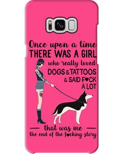 A Girl Really Loved Dogs And Tattoos  Unique Custom Design Phone case