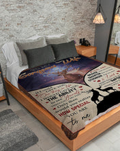 Load image into Gallery viewer, Always Be With You Loving Deer Mystery Husband Gift For Wife Sherpa Blanket
