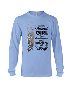 A Granddaughter To A Grandpa With Wings Handheld Gift For Granddaughter Unisex Long Sleeve