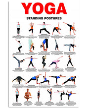 Load image into Gallery viewer, Yoga Standing Postures Useful Knowledge Meaningful Gift Vertical Poster

