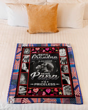 Load image into Gallery viewer, Being Grandpa Is An Honor Being Papa Is Priceless Fleece Blanket
