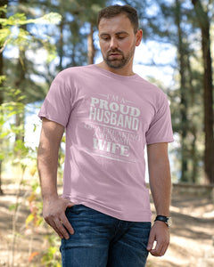 A Proud Husband Of A Freaking Awesome Wife Gift For Family Guys Tee
