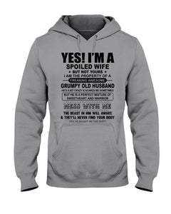 A Spoiled Wife Of An Awesome Grumpy Old Husband Trending Hoodie