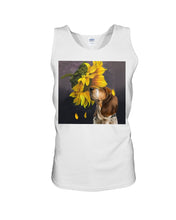 Load image into Gallery viewer, Basset Hound With Sunflower Special Custom Design For Dog Lovers Unisex Tank Top
