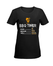 Load image into Gallery viewer, Bbq Timer Rare Medium Well Funny Gift For Friends Ladies Tee
