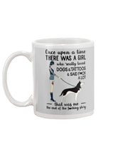 Load image into Gallery viewer, A Girl Really Loved Dogs And Tattoos  Unique Custom Design Mug
