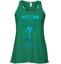 Load image into Gallery viewer, Autism Is Not A Disease It's Borderline Genius Special Custom Design Ladies Flowy Tank
