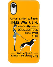 Load image into Gallery viewer, A Girl Really Loved Dogs And Tattoos  Unique Custom Design Phone case

