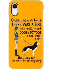A Girl Really Loved Dogs And Tattoos  Unique Custom Design Phone case