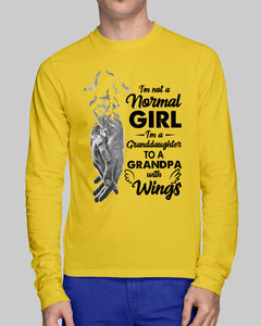 A Granddaughter To A Grandpa With Wings Handheld Gift For Granddaughter Unisex Long Sleeve