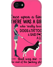 Load image into Gallery viewer, A Girl Really Loved Dogs And Tattoos  Unique Custom Design Phone case
