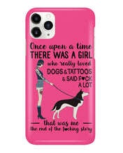 Load image into Gallery viewer, A Girl Really Loved Dogs And Tattoos  Unique Custom Design Phone case
