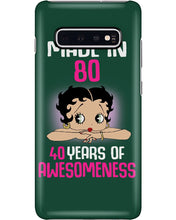 Load image into Gallery viewer, Black Phone Case Made In 80 40 Years In Awesomeness For Friends Phone case

