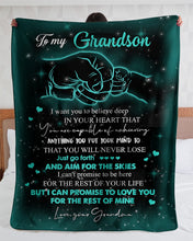 Load image into Gallery viewer, Aim For The Skies Grandma Gift For Grandson Sherpa Blanket
