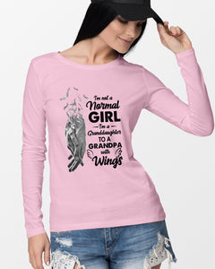 A Granddaughter To A Grandpa With Wings Handheld Gift For Granddaughter Unisex Long Sleeve