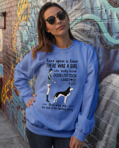 A Girl Really Loved Dogs And Tattoos  Unique Custom Design Sweatshirt