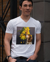 Load image into Gallery viewer, Basset Hound With Sunflower Special Custom Design For Dog Lovers Guys V-Neck
