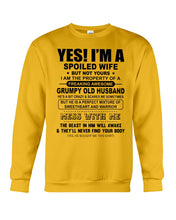 Load image into Gallery viewer, A Spoiled Wife Of An Awesome Grumpy Old Husband Trending Sweatshirt

