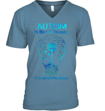 Load image into Gallery viewer, Autism Is Not A Disease It's Borderline Genius Special Custom Design Guys V-Neck
