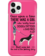 Load image into Gallery viewer, A Girl Really Loved Dogs And Tattoos  Unique Custom Design Phone case
